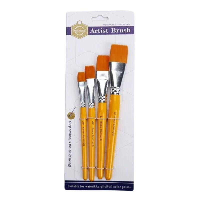 Professional Body Painting Art Brush kit Wooden Handle Nylon