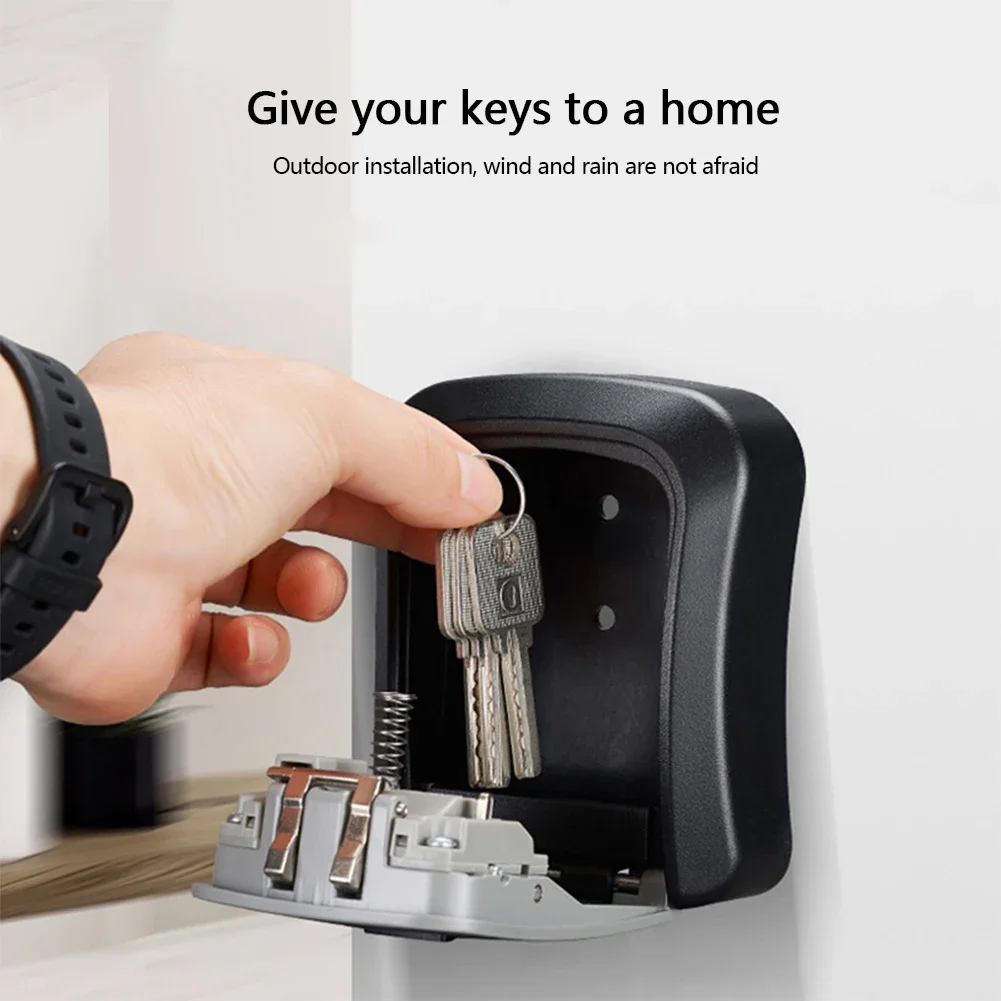 combination lock box Password Lock Box Anti-theft Home Cat Eye Storage Management Decoration Password Secure Durable Wall Mounted Key Box