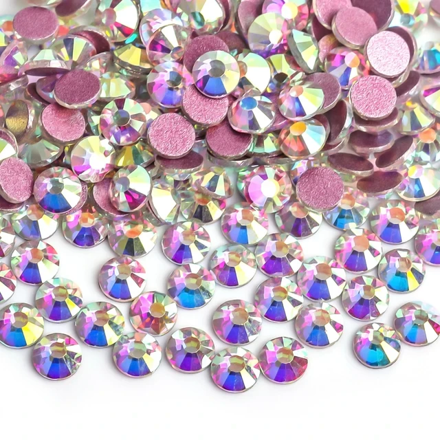 Shining Pink Opal Flat Back HotFix Rhinestones Glass Hot Fix Crystals  Rhinestones Clothing Bag Shoes Nail Art Crystal - AliExpress