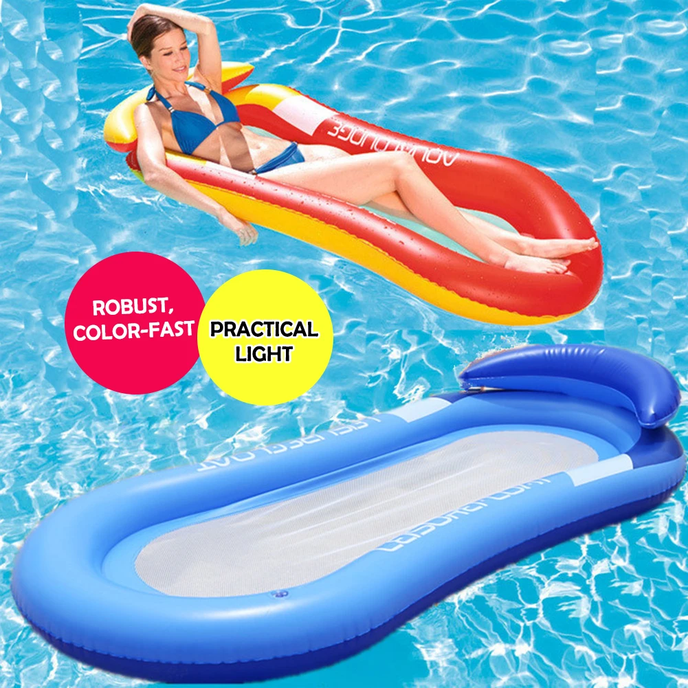 Inflatable Water Toys Inflatable Swim Ring Inflatable Float Hammock Swimming Pool Mattress Floating Water Mat Inflatable Women Air Mattress Water Hammock Swimming Ring Kid Big Float Toy Summer Party Swim Tube Chair Pool Floats Accessories