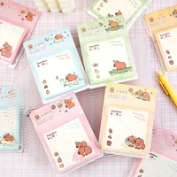 4 pcs/lot Happy Capybara Memo Pad N Times Sticky Notes To Do List Planner Sticker Cute Stationery Deco Art Supplies Gift 1
