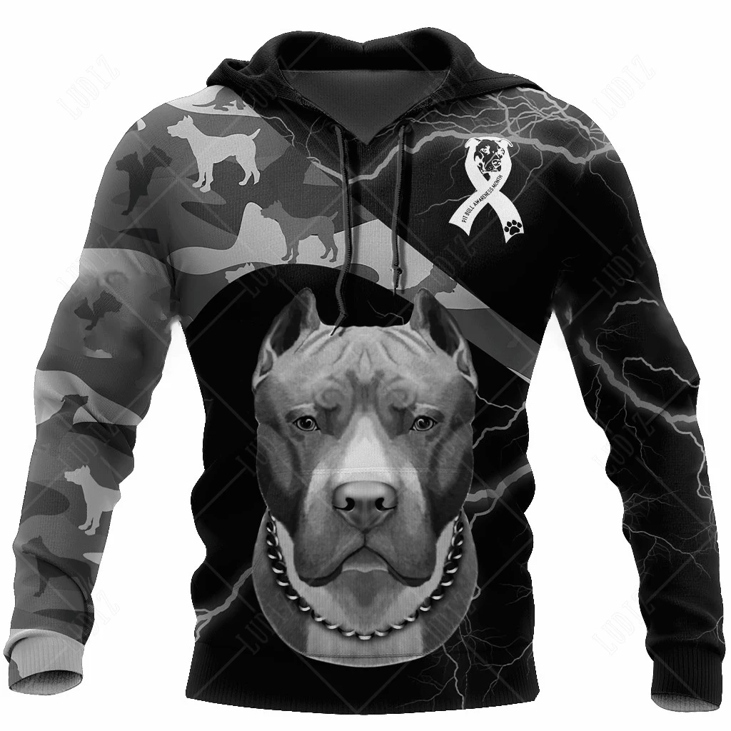 thumbnail image 1 of Sudadera con capucha para hombre con estampado 3D de Pitbull y perro mascota, sudadera con capucha unisex para adultos, sudadera con capucha de manga larga de otoño para hombre, 1 of 5