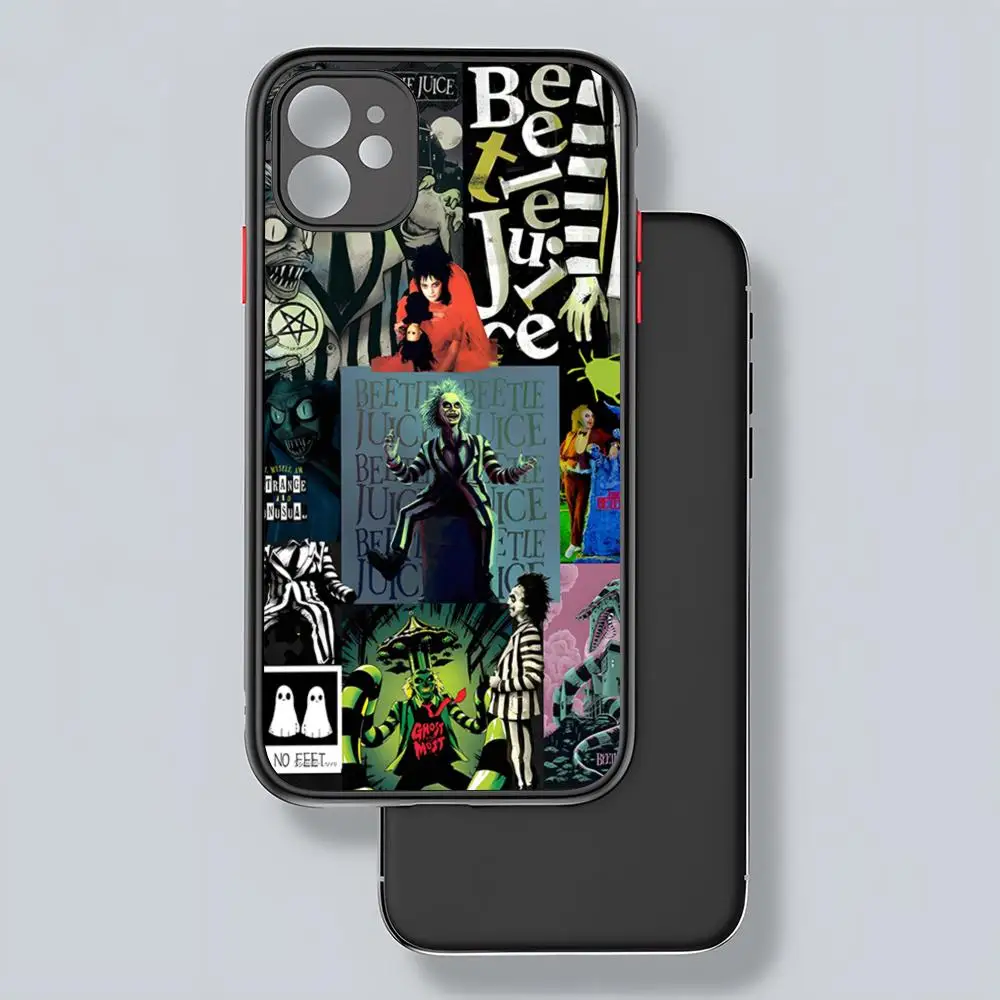 thumbnail image 1 of Funda para teléfono B-Beetlejuice Handbook-es transparente mate para iPhone 12 11 13 Pro Max X XR 8 Plus 16 15 cubierta trasera, 1 of 4