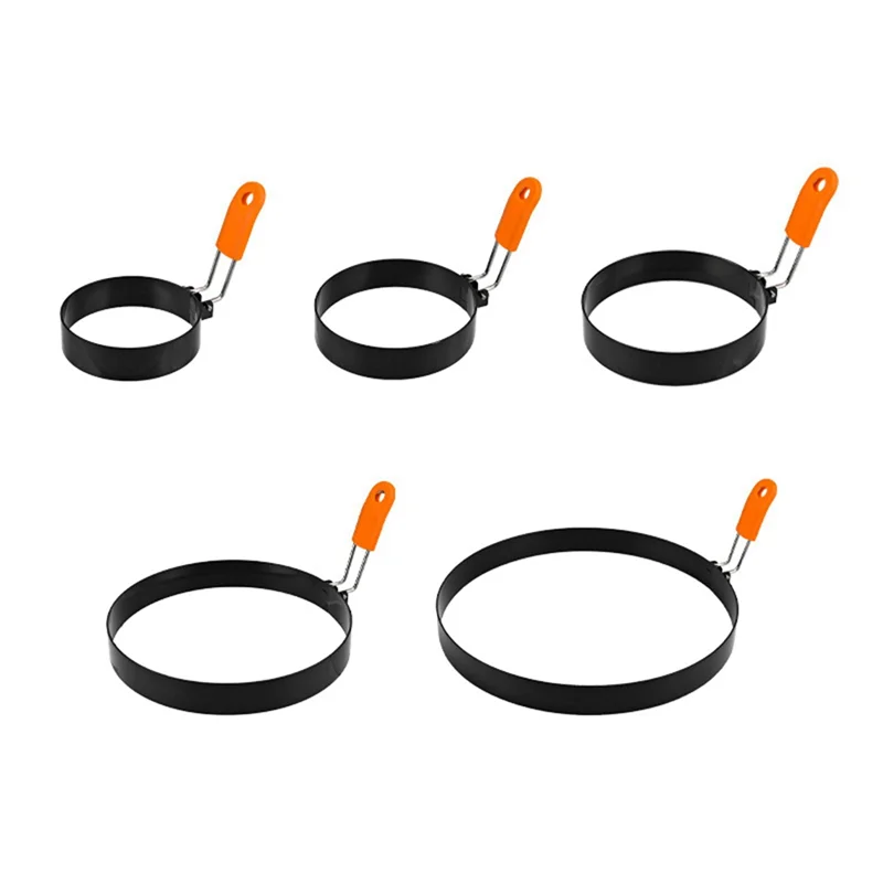 High-Grade Egg Ring 3.5-Inch 5-Piece Set, Fried Egg Ring Mold, Non-Stick Fried Muffin Machine