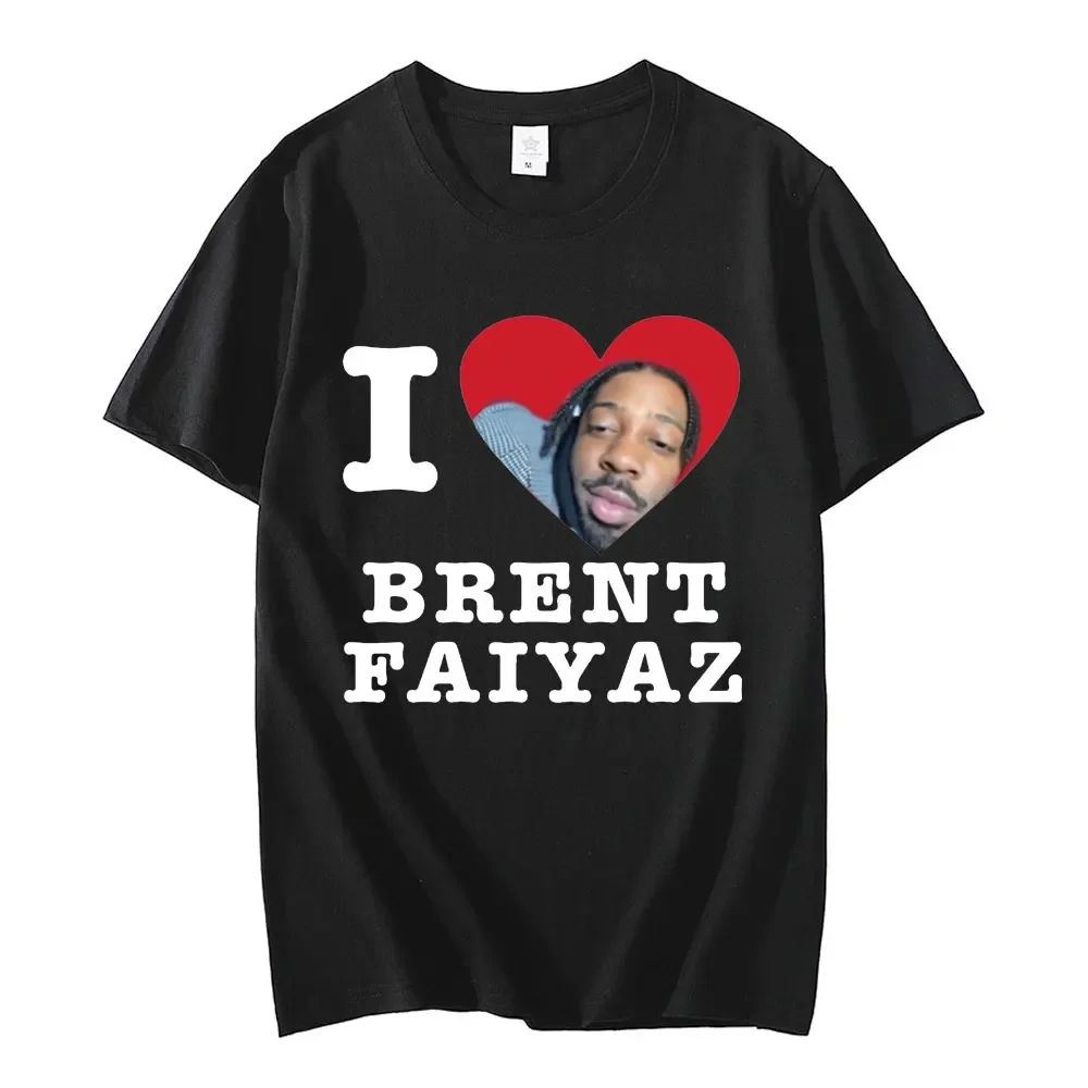 

I Love Brent Faiyaz Graphic T Shirt Men's Women's Casual Fashion Short Sleeve T Shirts Street Trend Hip Hop Oversized T-shirts
