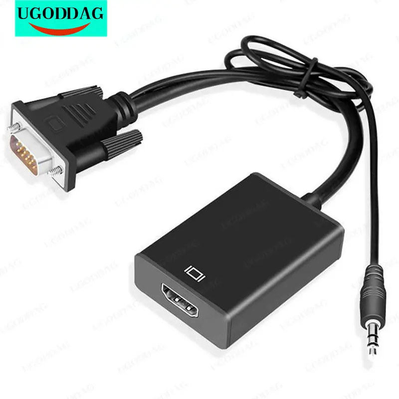 Convertitore Cavo Compatibile Da Vga A Hdmi Ps4 Tv Box Aux Audio Splitter Display Port Proiettore Proiettore Adattatore Estensore Televisivo