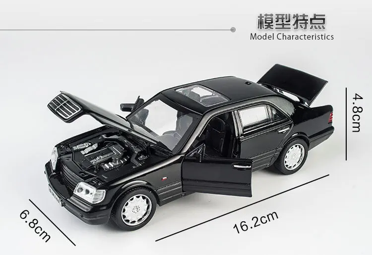 メルセデスベンツ1:32コレクションカーモデル,金属合金,子供の