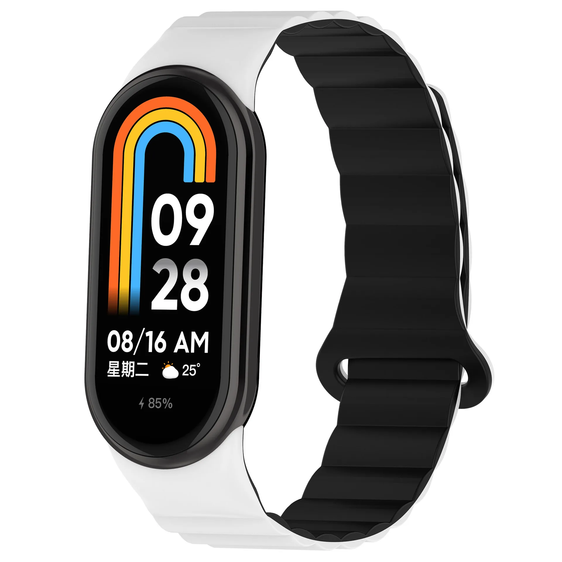 

Ремешок силиконовый для Xiaomi mi band 8, сменный спортивный браслет для наручных часов Mi band 8, двухцветный браслет
