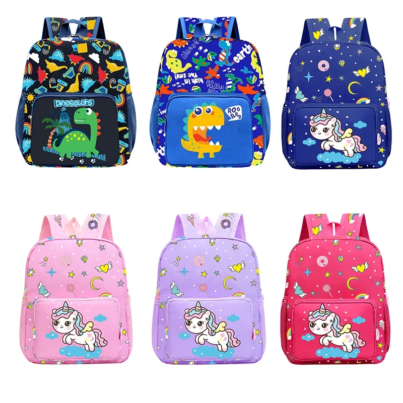 Children Schoolbag Cute Colorful Dinosaur Unicorn Backpack for Boys Girls Kids School Bags Kindergarten Preschool Baby Bag