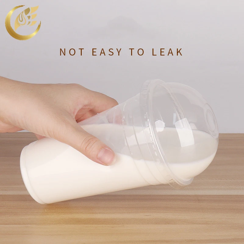 Disposable Transparent Plastic Cups Milk Tea Beverage Cups With Lids For Takeaway Outdoor Picnic Birthday Kitchen Part 50pcs