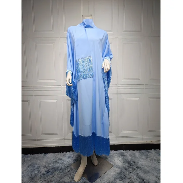 Mode gland Abayas femmes manches chauve-souris Maxi robe caftan dubaï robe de soirée Islam Jalabiya Eid Caftan marocain Kebaya Djellaba