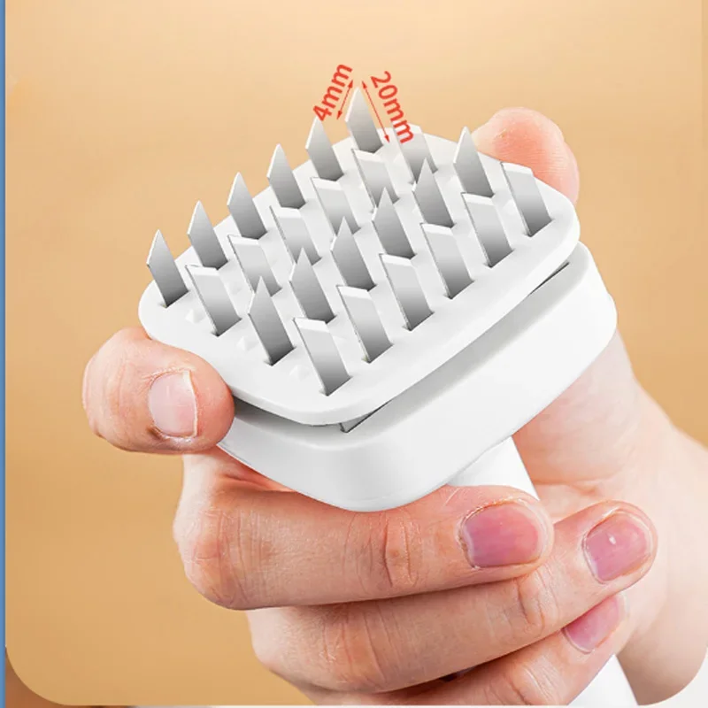 Meat Tenderizer Meat Hammer Meat Tenderizer Stainless Steel Meat Looser 24 Needle Automatic Spring Hammer Rib Breaking Perforator Kitchen Gadgets