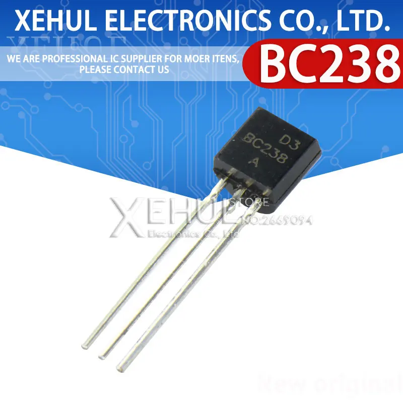 50pcs BC237A BC237B BC237C BC238A BC238B BC238C BC237 BC238 Transistor TO-92 Triode Transistor bjt transistor transistors kit