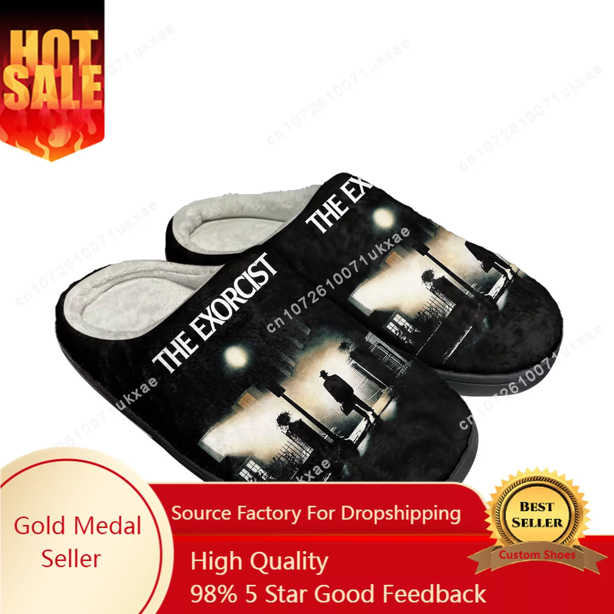 

The Exorcist Home Cotton Slippers Mens Womens Plush Bedroom Casual Keep Warm Shoes Thermal Indoor Slipper Customized DIY Shoe