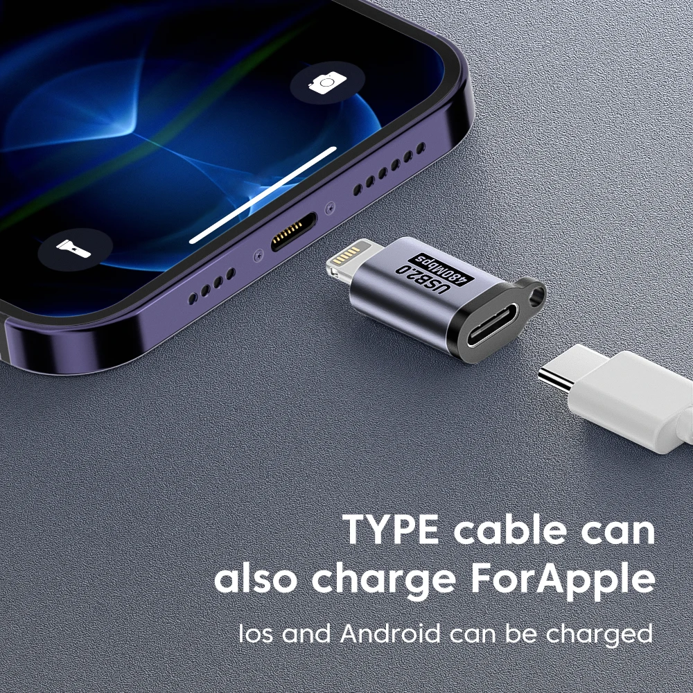 Type C To Lightning adapter iphone Micro USB To USB C adapter 480Mbps Fast charging Data Transfer IOS Micro adaptador type c adapter