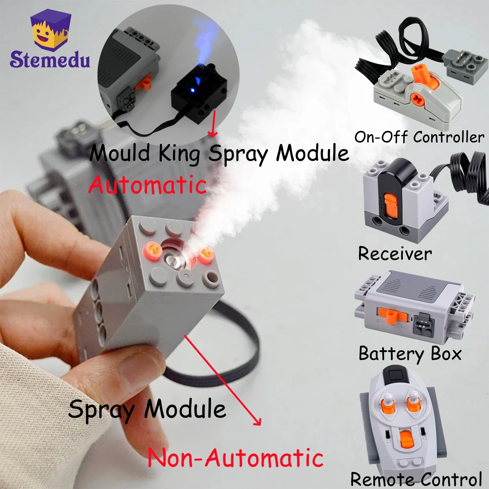 DIY Building Blocks Technical Motor Sprayer Electric Exhaust Modified ...