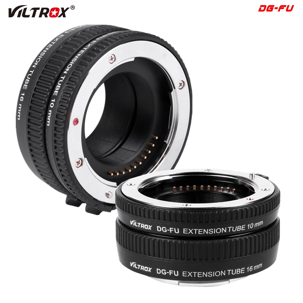 Viltrox Dg-Fu Auto Focus Af Extension Tube Ring 10Mm 16Mm Set Supporto In Metallo Per Fujifilm X X-Pro2 X-T2/T1 X-T20/T10 X-E2S A10