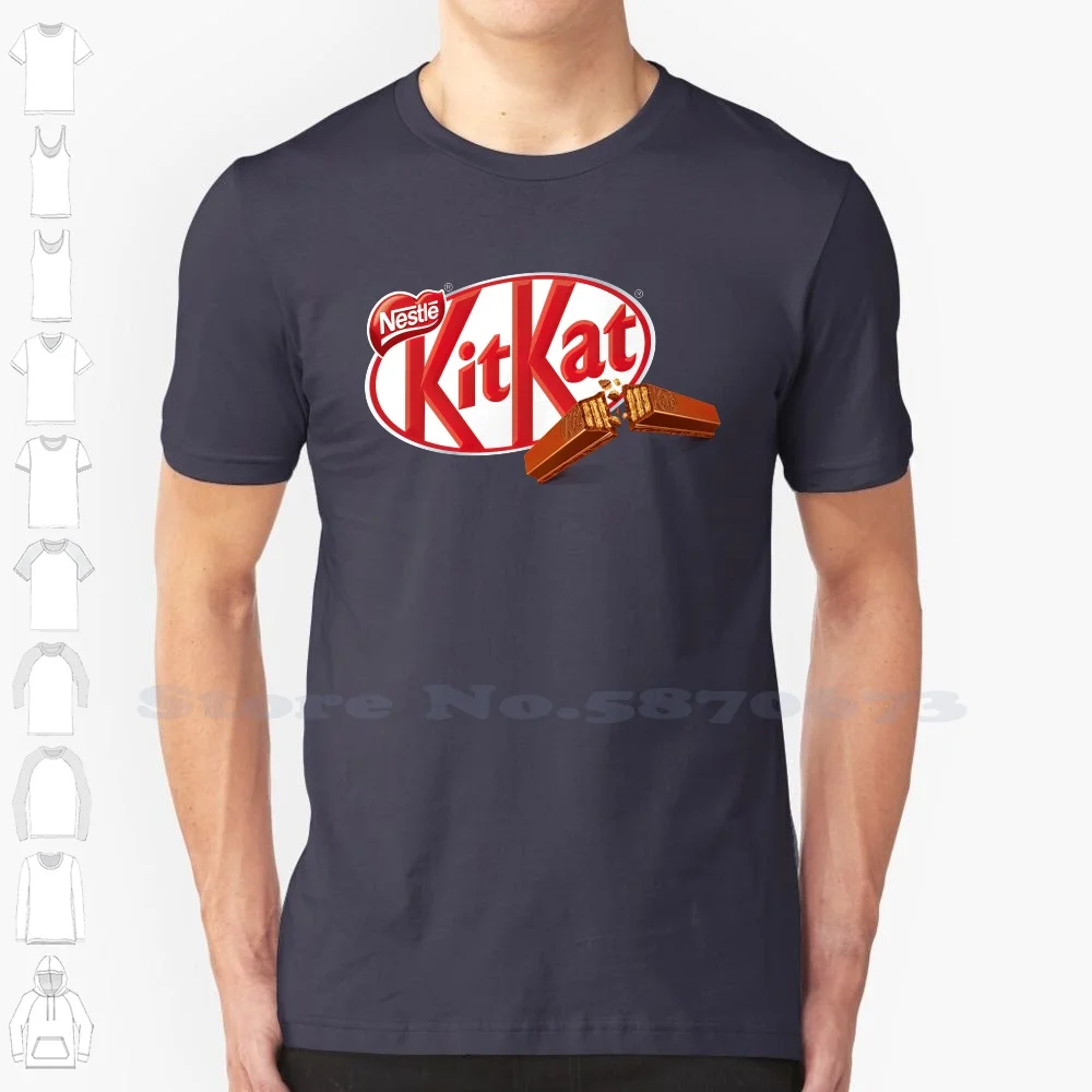 Kit Kat Logo Maglietta Casual Grafica Di Alta Qualità 100% Cotone Tees