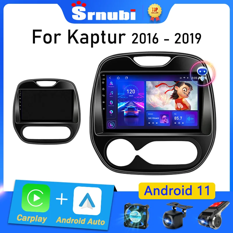 

Srnubi Android 11 Автомагнитола для Renault Kaptur Captur 2016 2017 2018 2019 мультимедийный плеер 2 Din Carplay Стерео GPS головное устройство