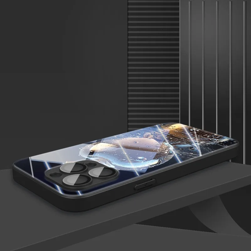 Luxury Waterdrop Crystal Glass Phone Case Cover