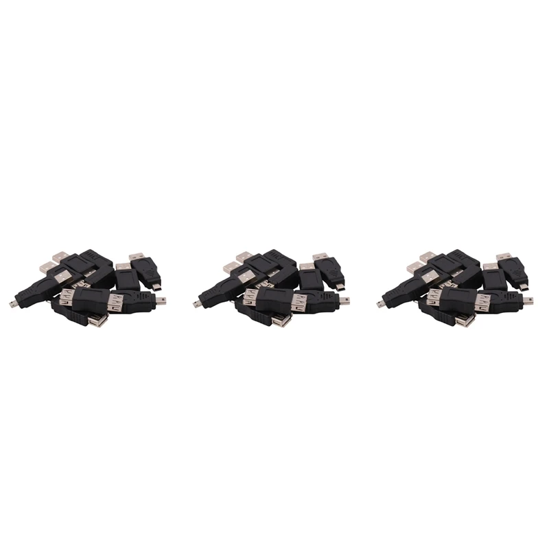 

30PCS OTG 5 Pin F/M Mini Changer Adapter Converter USB Male To Female Micro-USB