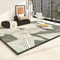 Modern Style Living Room Decoration Striped Carpet Light Luxury Study Rug Home Washable Anti-slip Mat Thickened Rugs for Bedroom 1