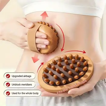1 spazzola ergonomiche di lusso per massaggio corporeo – per addome, gambe e relax di tutto il corpo a casa o in spa