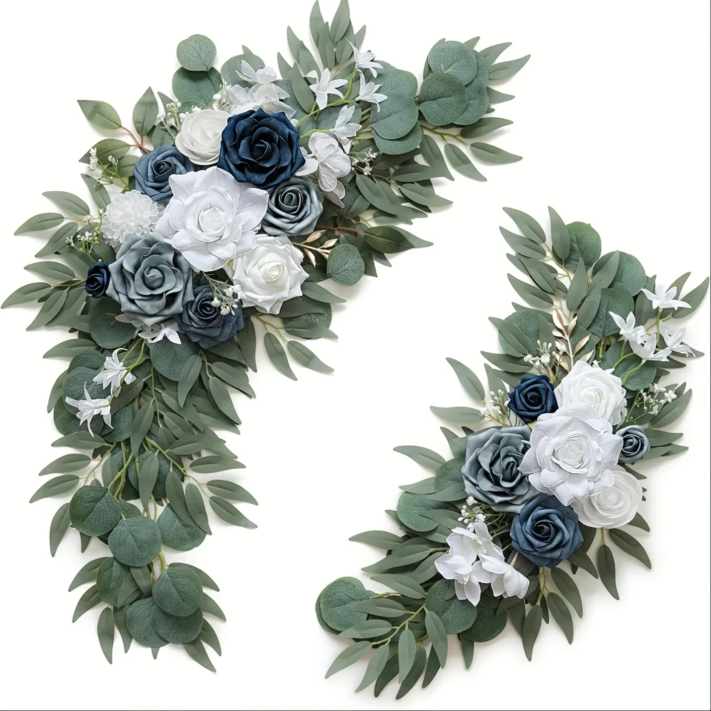 2 Stück Hochzeits-Willkommensblumen, kleine Bogenblumen, künstliche Blumen, Hochzeitsdekoration für Empfang und Hochzeitshintergrund