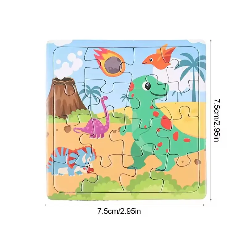 15/30Pcs Mini Cartoon Animal Paper Jigsaw Puzzles Educational Toy Kids Birthday Party Favors Gift School Rewards Pinata Fillers