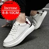2025 Men'S Genuine Leather Sneakers Elevator Shoes Invisible Breathable Heightening Shoes 6cm Men'S Casual Designer Sneakers 4
