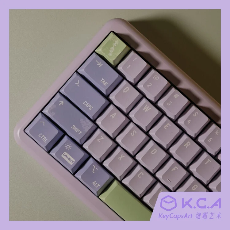 Gmk Lavender Keycaps Grupo Cherry Perfil Keycap Pbt Tintura Subbed q2 k2 65 75 Anne Gh60 Gk64 Poker 144 Chaves - Imagem 6