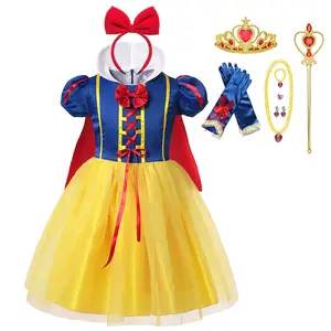 Robe princesse Disney pour filles, blanche-neige, Costume d'halloween  Cosplay pour enfants, déguisement d'anniversaire, de carnaval, vêtements de  fête - AliExpress