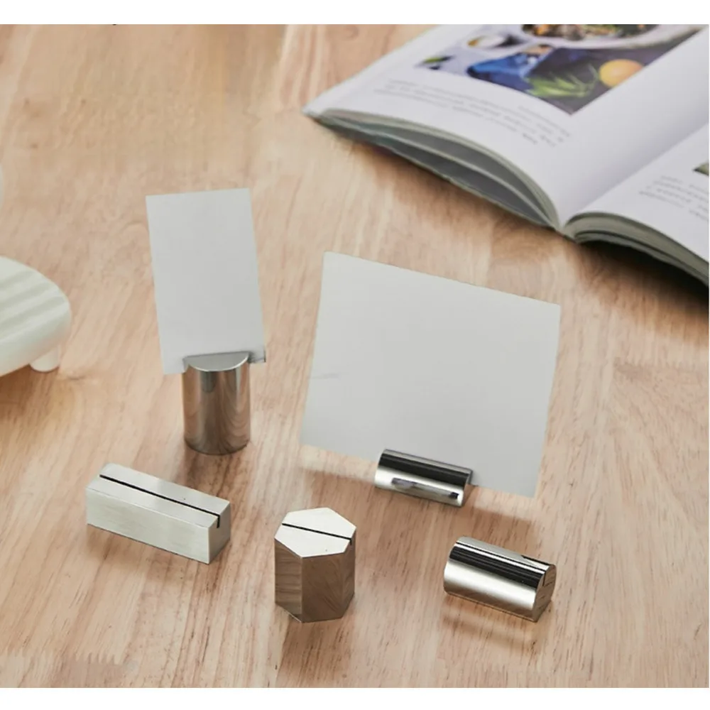 Table Number Place Card Holders Mini Metal Price Label Memo Display Stand Wedding Seating Labels Photo Picture Clips
