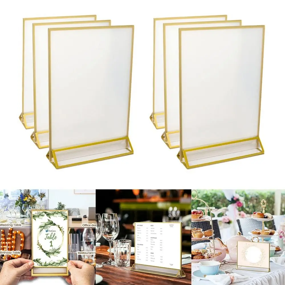 Numeri Per Tavolo Da Matrimonio 1-10 In Acrilico Nero Con Scritte Oro E Supporto – 12,7 X 17,8 Cm – Eleganti Segnatavolo Per Ricevimenti E Feste - 3
