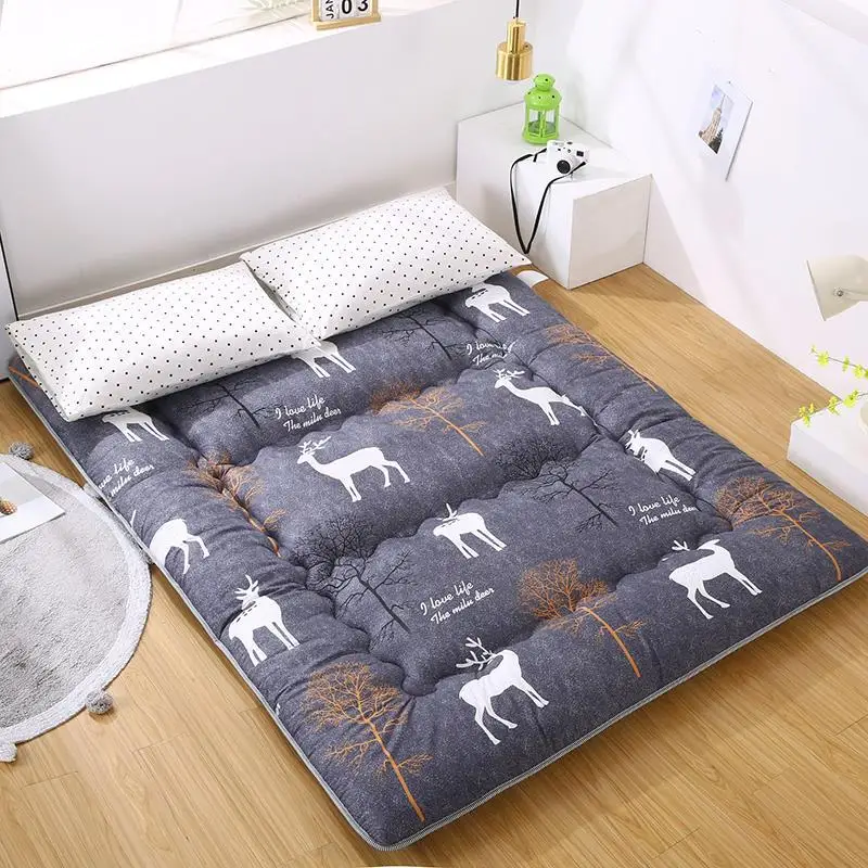 Colchón plegable para suelo, tapete grueso de tatami, antideslizante,  suave, rollo de cama japonesa, colcha, futón, colchón para dormir en el  hogar