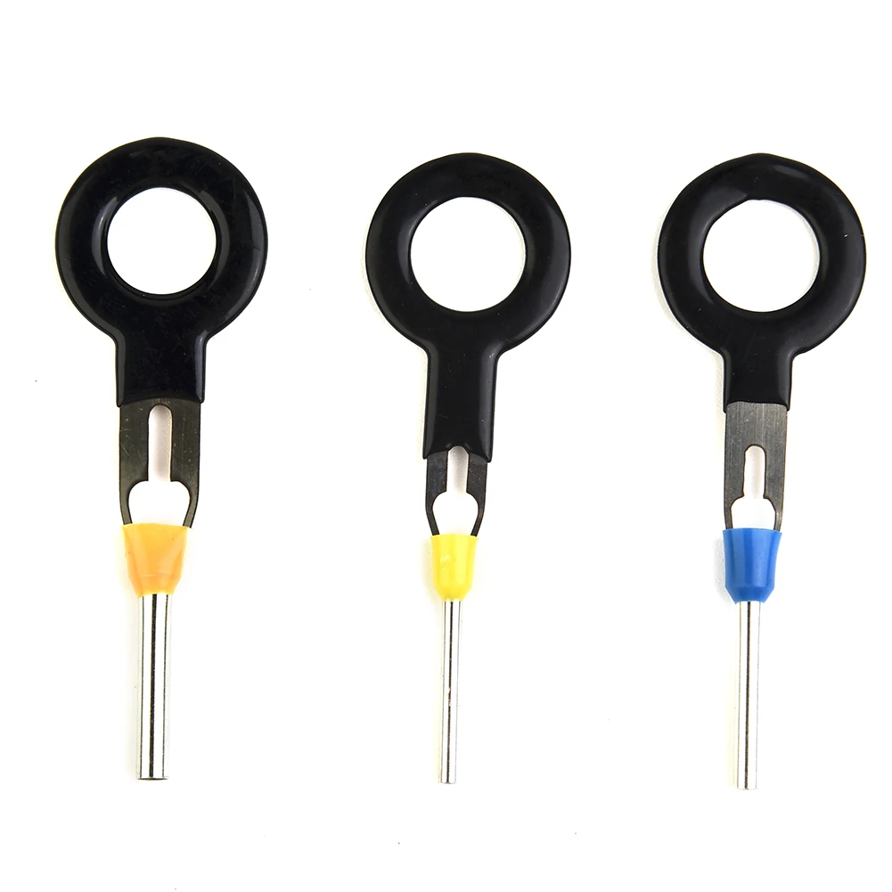 11pcs/Set Car Wire Terminal Removal Tool Crimp Connector Extractor Release Pin 0.8/1/1.2/1.4/2/3/4.5/6mm Pitch Car Repair Tool