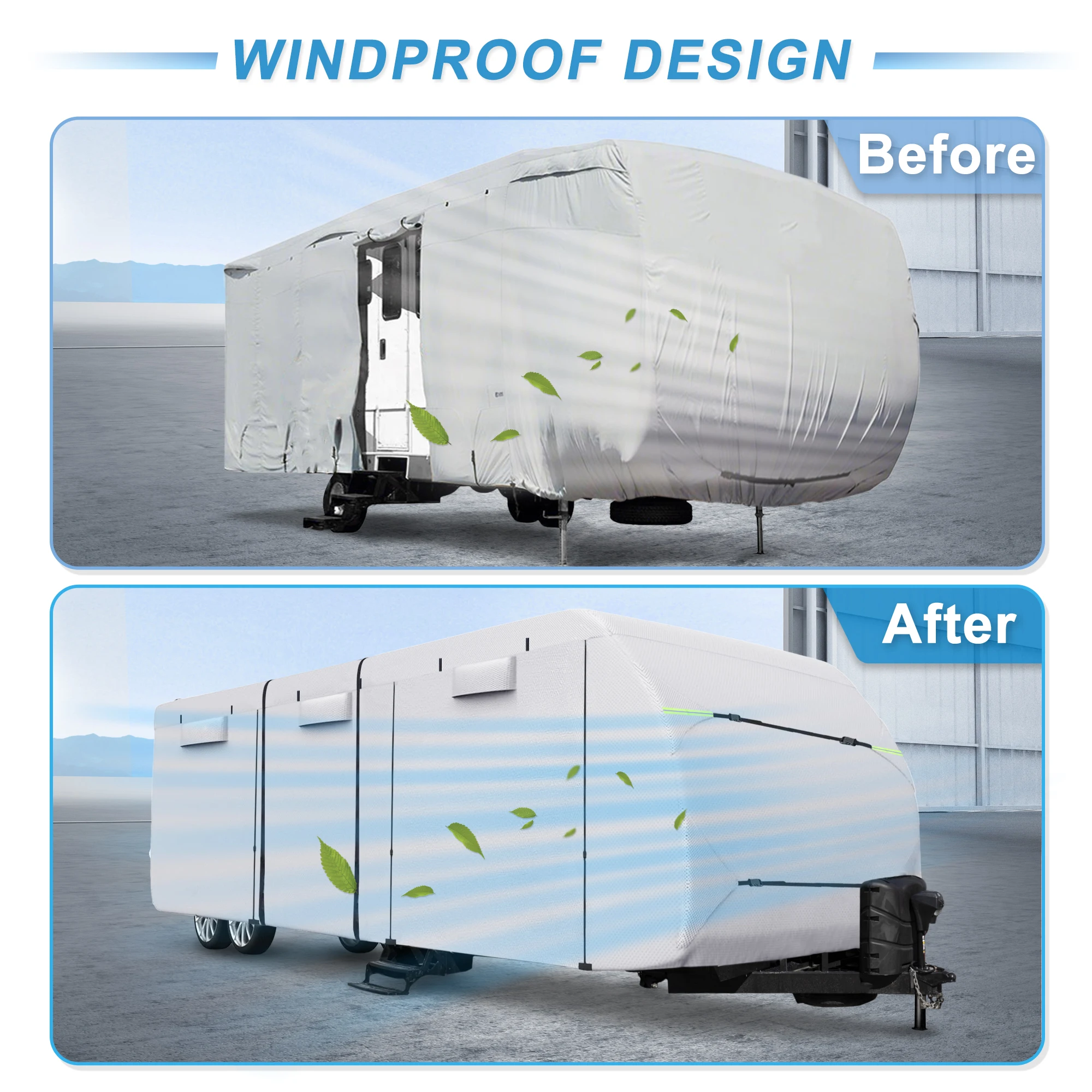 VEVOR Wohnwagen-Abdeckung 8,5-9,4m - Wasserdichte Schutzhülle Mit Zubehör