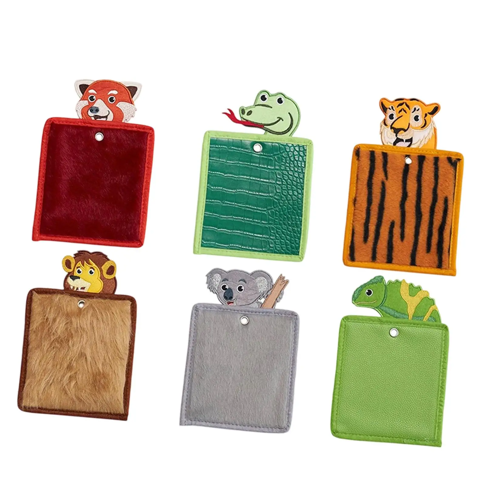 6Pcs Sensory Mats Tactile Sensory Toys Portable Animal Design Sensory Panel Sensory Pads for Children Playroom Home Classroom