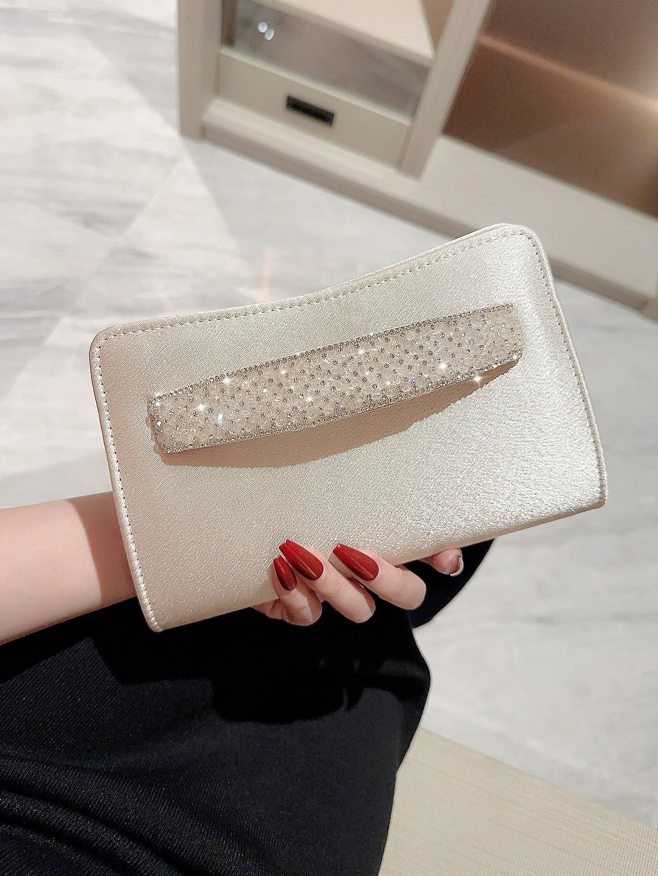 2023 New Glitter Diamond Evening Elegant Women Clutch Purse Cena Banchetto Pochette Borse alla moda Borse a tracolla_voghion.com