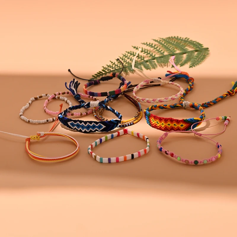 10Pcs/Lot Friendship Bracelet for Women Summer Beach Bohemian