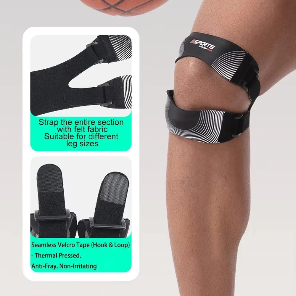Verstellbare Kniebandage mit doppelten Silikonpolstern und Sehnenstützgurt – professionell und komfortabel_voghion.com