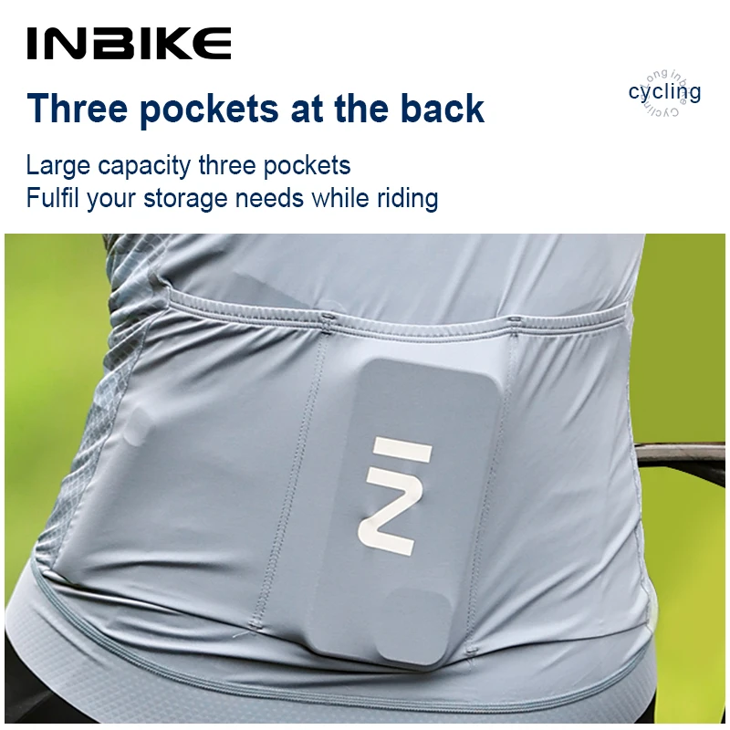 INBIKE Cycling Jersey Long Sleeve Men's Top Breathable Cycling Jersey Quick Dry Road Cycling Jersey with Three Pockets 2