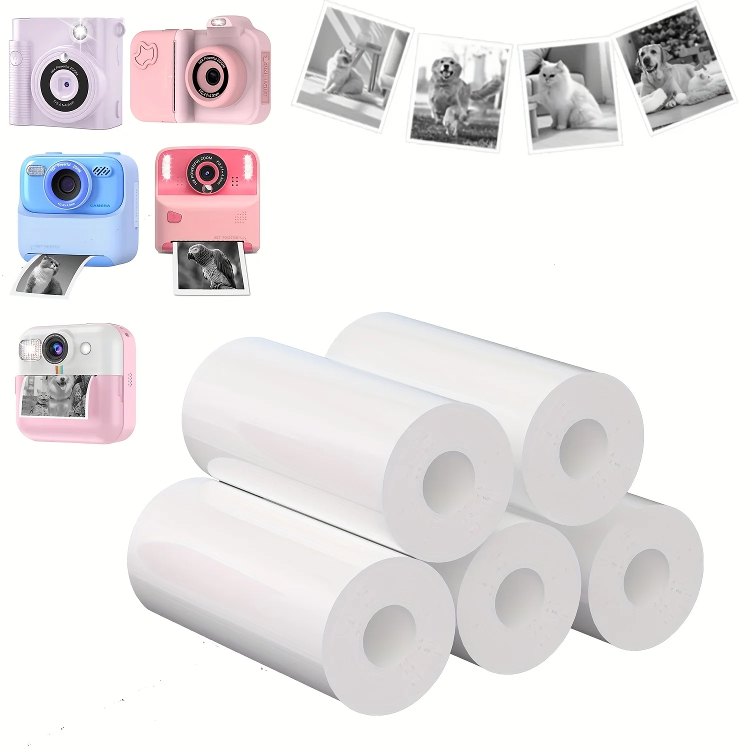Printing Paper 57x30mm Thermal Receipt Paper for All Mini 58mm Inkless Wireless Bluetooth Thermal Printer Papel Termica