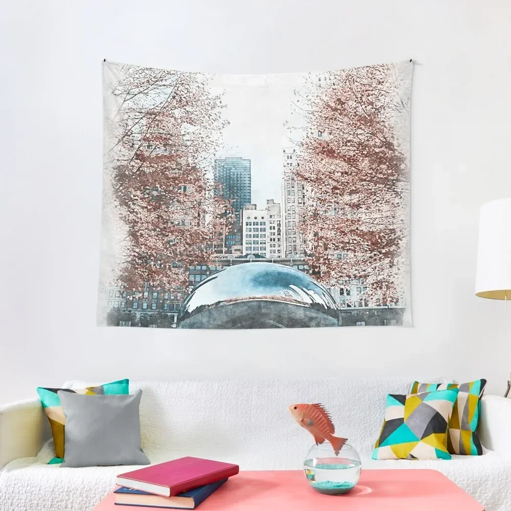 

Chicago Panorama Tapestry Bed Room Decoration Home Decoration Tapestry
