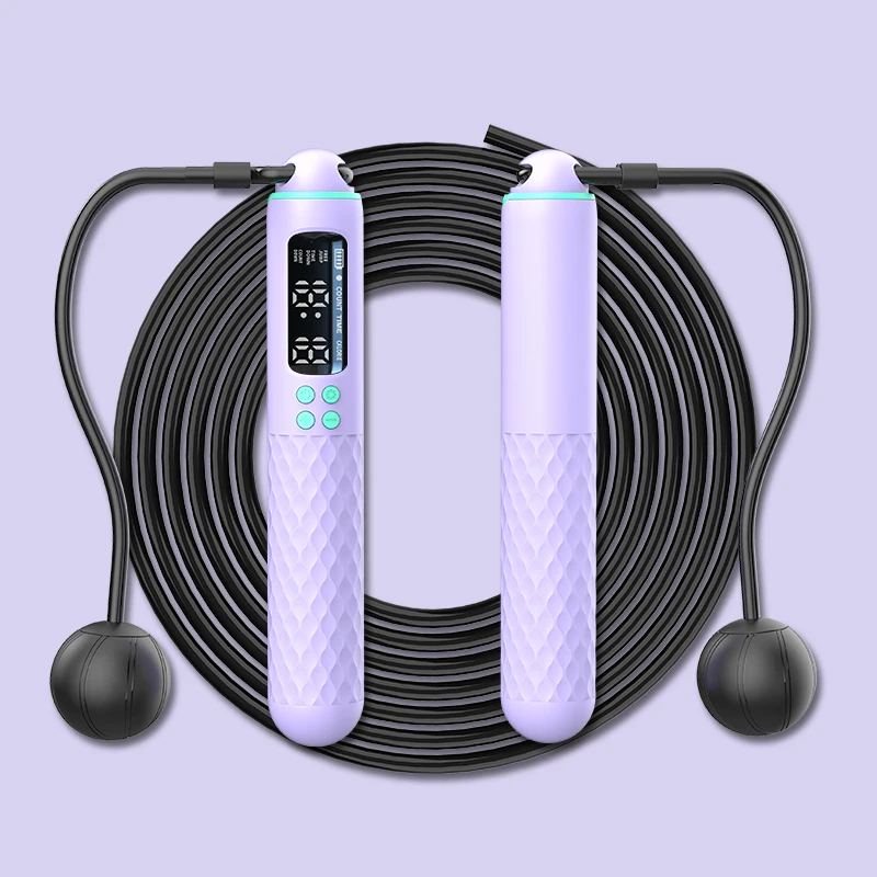 New Rechargeable USB Electronic Technology Jump Rope Wire Rope Adjustable Jump Rope Trainer Digital Wireless Calorie Counter