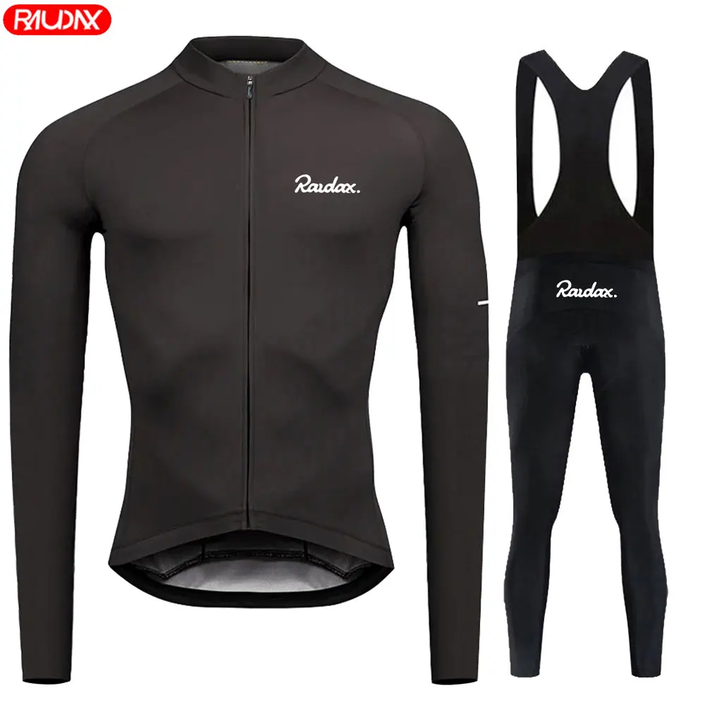 Men's Long-Sleeve Cycling Jersey Set - Breathable Road & Mountain Bike Apparel