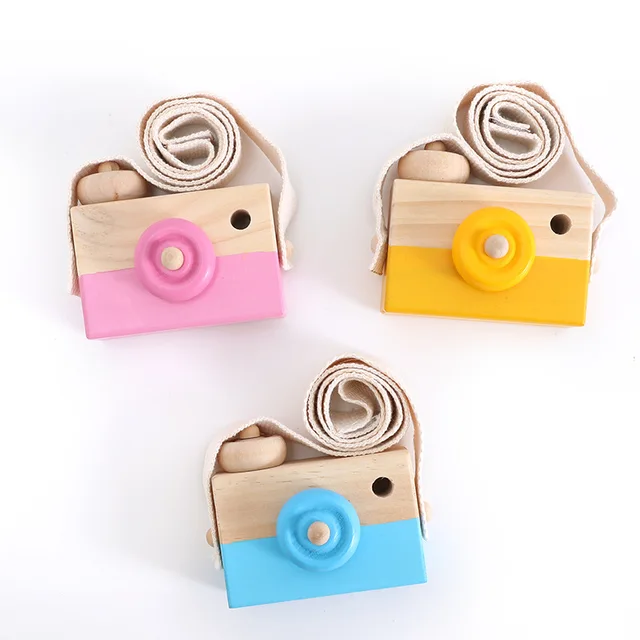 Cute Hanging Wooden Camera Toys Kids Toy Gift Room Decor Furnishing Articles Wooden Toys for Kid Birthday Gift 3