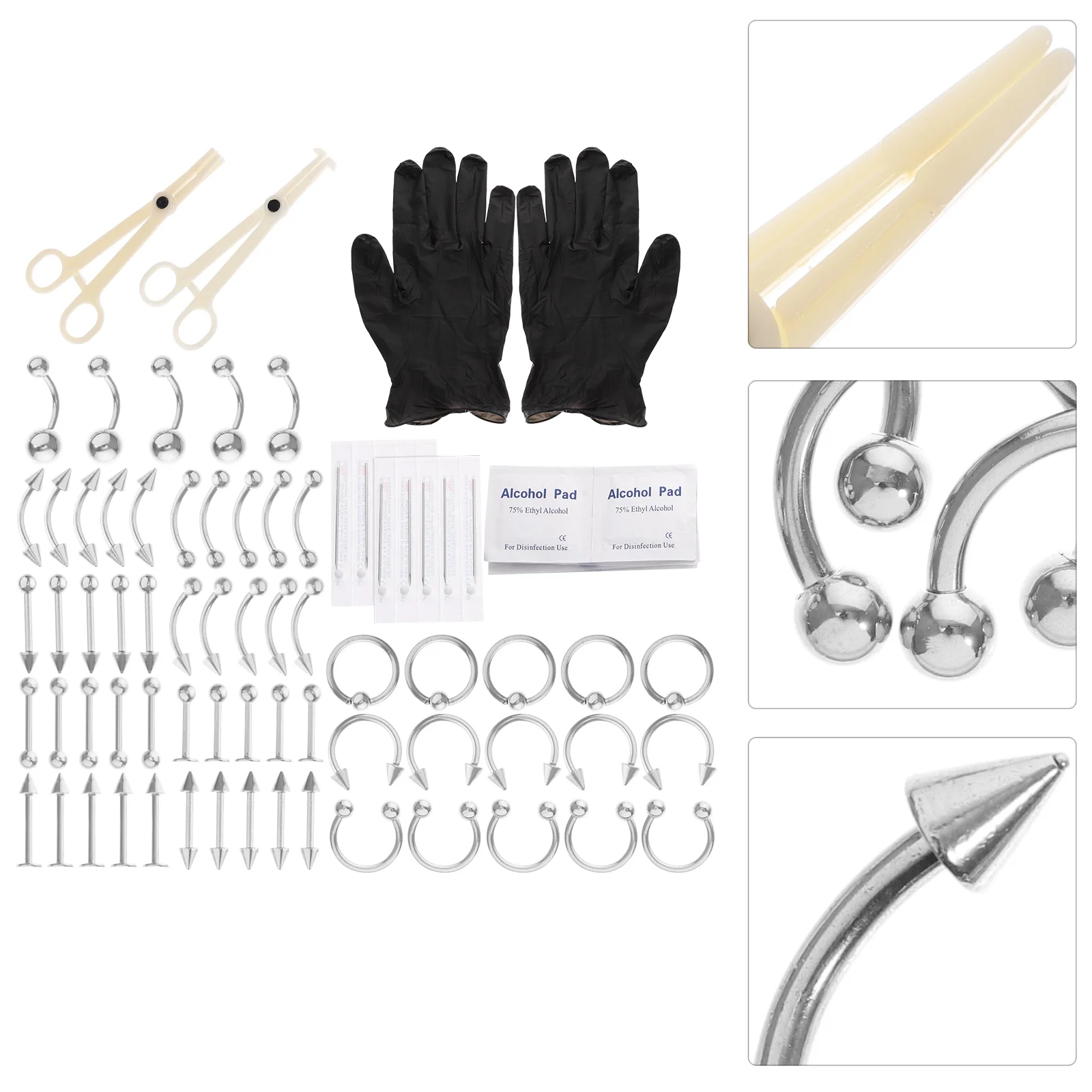 

Piercing Suit Body Decoration Nose Rings Kit Jewelry Abs Navel Rings