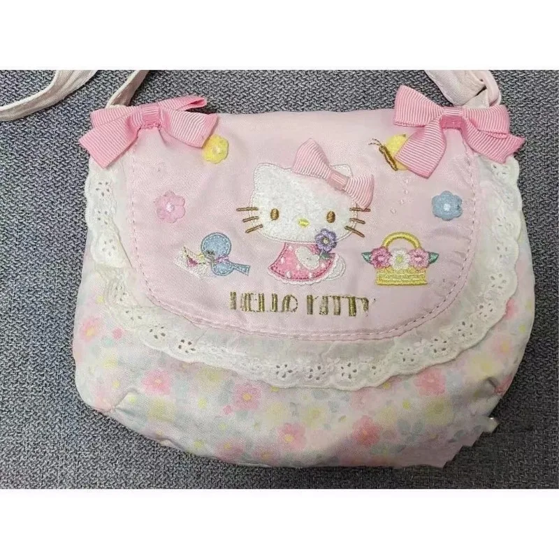 MBTI Cute Hello Kitty Shoulder Bag for Women Embroidery Sweet Fashion Exquisite Crossbody Bag Lolita Aesthetic Vintage Handbag