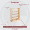 Pull Out Shelf Organizer for Base Kitchen Cabinets Filler Spice Rack Seasoning Storage Holder Soft Close Wood 2